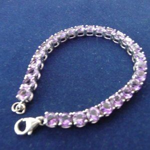 20.64cts Kalomo Amethyst bracelet in Sterling Silver